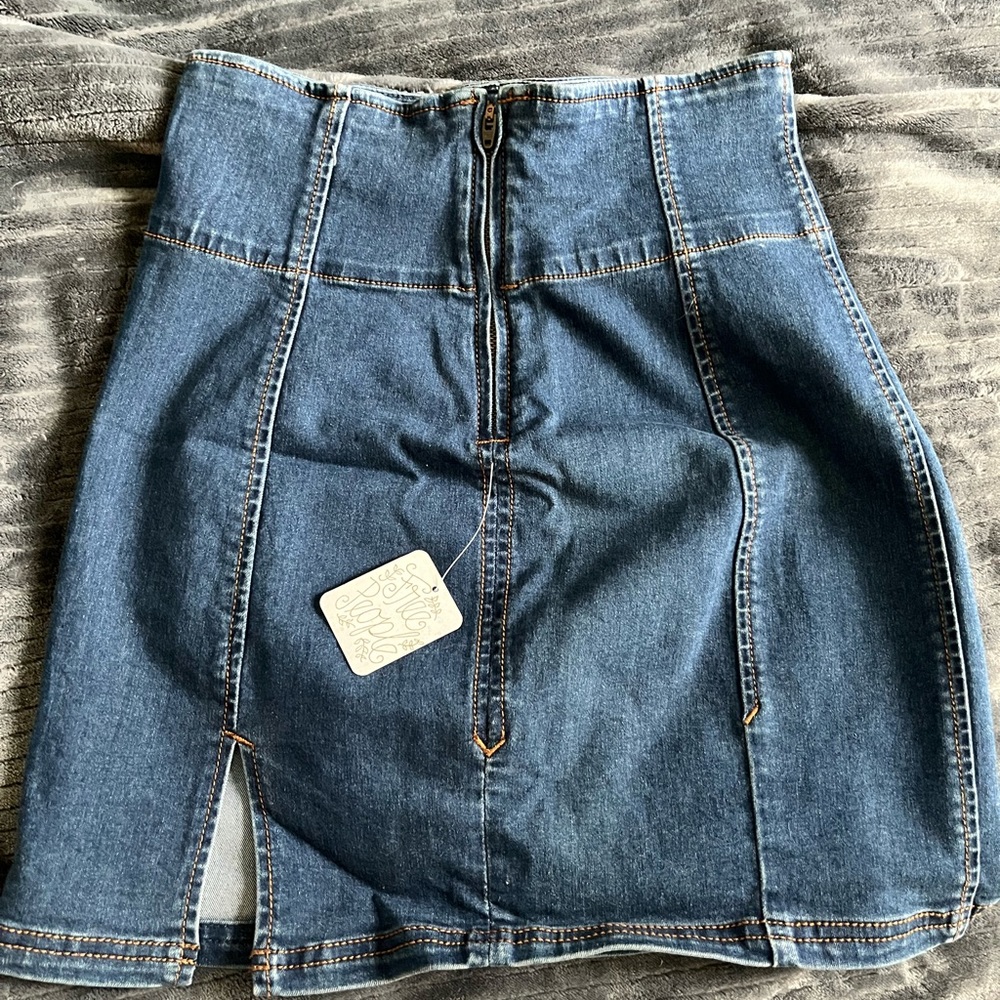Free People jean skirt
